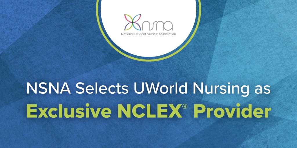 UWorld Nursing and NSNA logos on banner