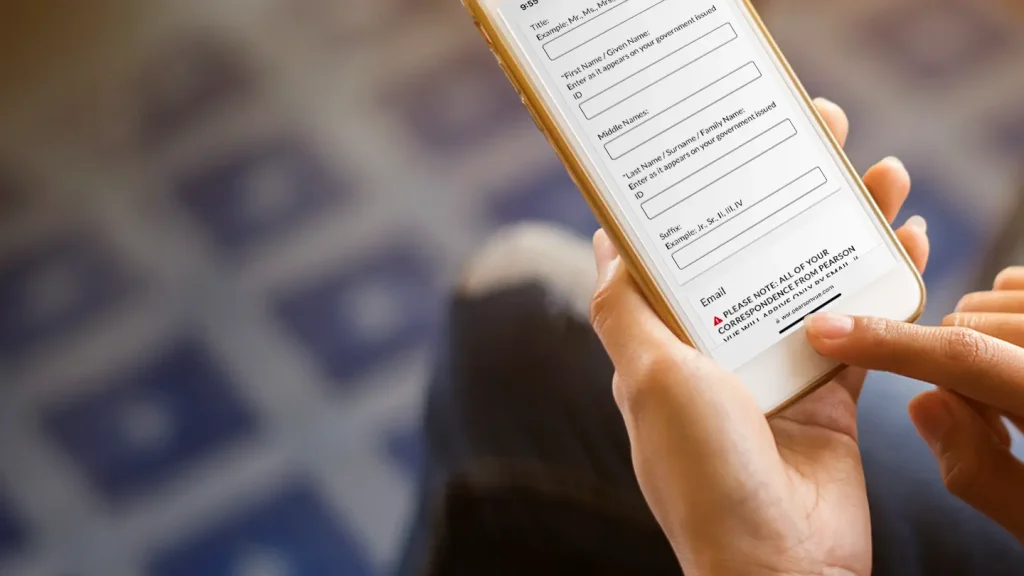 A nursing student registering for the NCLEX